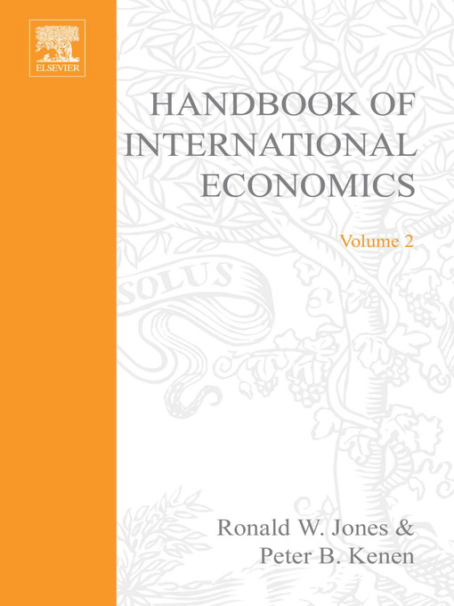 Title details for Handbook of International Economics by R.W. Jones - Available